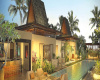 Vue villa extérieur